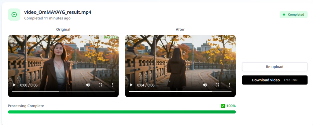 remove video 워터마크 제거 결과