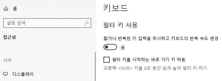 키보드 필터키