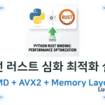 파이썬 러스트 바인딩 최적화 심화편 1: SIMD와 AVX2 파이썬 러스트 바인딩 최적화 심화편 1 - SIMD와 AVX2