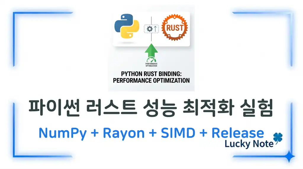PyO3, NumPy, Rayon, SIMD를 활용한 파이썬 러스트 바인딩 성능 최적화 실험